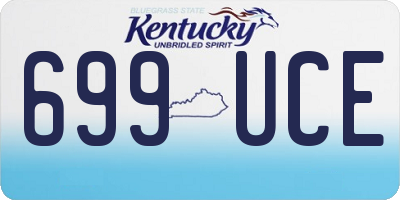 KY license plate 699UCE