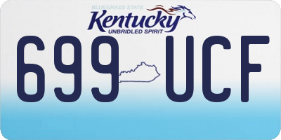 KY license plate 699UCF