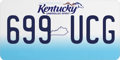 KY license plate 699UCG