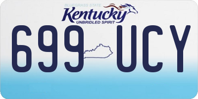 KY license plate 699UCY
