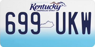 KY license plate 699UKW