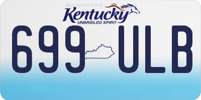 KY license plate 699ULB