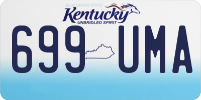 KY license plate 699UMA