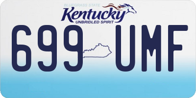 KY license plate 699UMF