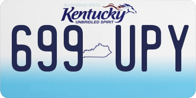 KY license plate 699UPY