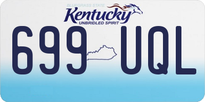 KY license plate 699UQL