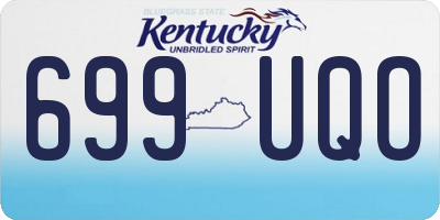 KY license plate 699UQO