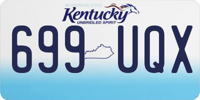 KY license plate 699UQX