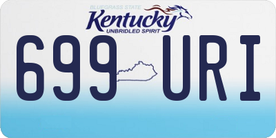 KY license plate 699URI