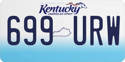 KY license plate 699URW