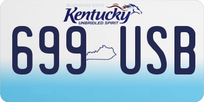 KY license plate 699USB