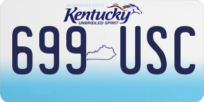 KY license plate 699USC