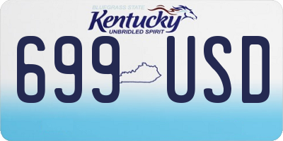 KY license plate 699USD