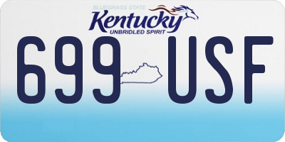 KY license plate 699USF