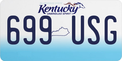 KY license plate 699USG