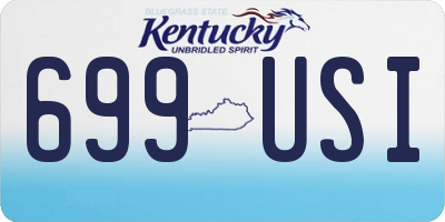 KY license plate 699USI