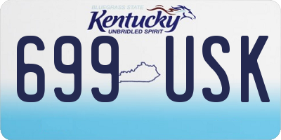 KY license plate 699USK