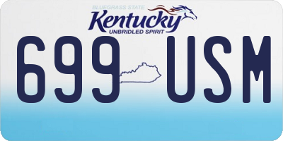 KY license plate 699USM