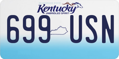 KY license plate 699USN