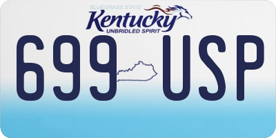 KY license plate 699USP