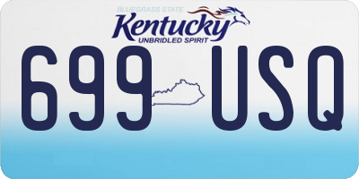KY license plate 699USQ