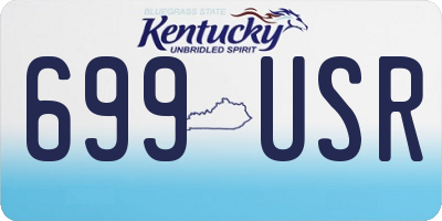 KY license plate 699USR