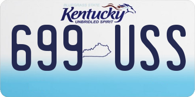 KY license plate 699USS