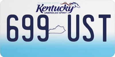 KY license plate 699UST