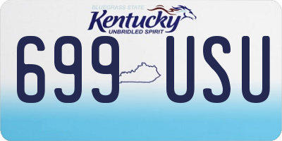 KY license plate 699USU