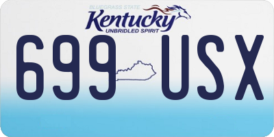 KY license plate 699USX