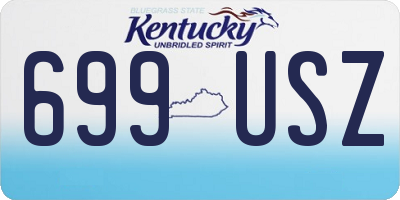 KY license plate 699USZ