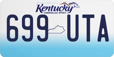 KY license plate 699UTA