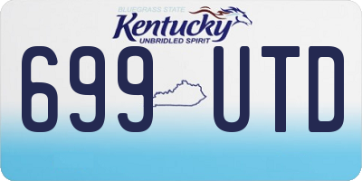 KY license plate 699UTD