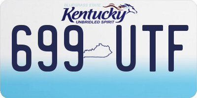 KY license plate 699UTF