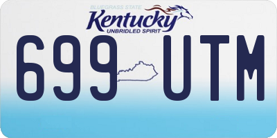 KY license plate 699UTM