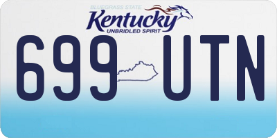 KY license plate 699UTN