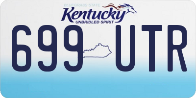 KY license plate 699UTR
