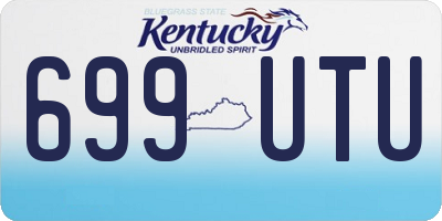 KY license plate 699UTU