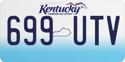 KY license plate 699UTV