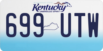 KY license plate 699UTW