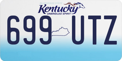 KY license plate 699UTZ
