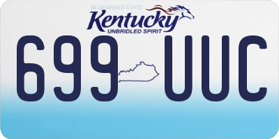 KY license plate 699UUC