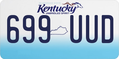 KY license plate 699UUD