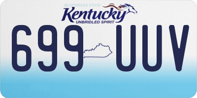 KY license plate 699UUV