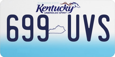 KY license plate 699UVS
