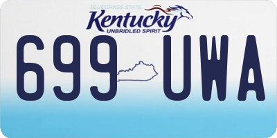 KY license plate 699UWA