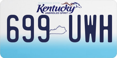 KY license plate 699UWH