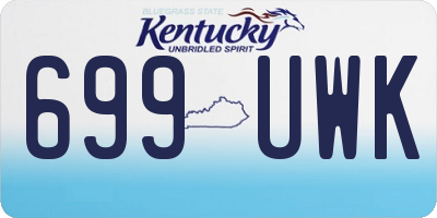 KY license plate 699UWK