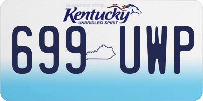 KY license plate 699UWP