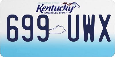 KY license plate 699UWX